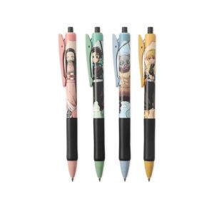 Długopisy Mg 4/8pcs 0,5 mm Pen 0,5 mm szybki czarny atrament Demon Slayer Anime Pen Office Pen Pen School Study Studies Supplies