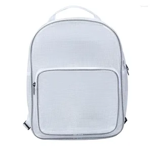 Bolsas escolares mochila clara para laptop para trabalho PVC transparente de lapto de serviço de serviço trabalhador no local de trabalho da faculdade de sala limpa