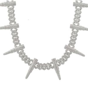 Gorgeous Fashion Mossanite Cuban Link Chain 925 Sterling Silver Luxury Exquisite Moissanite Men Cuban Necklace