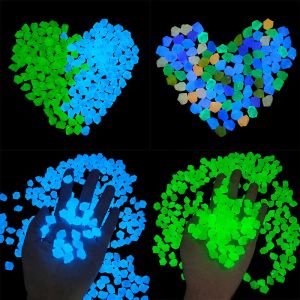 水族館300pcs/バッグ光る石の輝く石の水槽輝く砂利芝生庭園照明石の明るい装飾用品