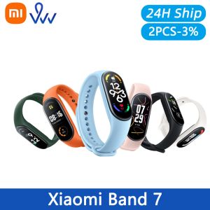 Wristbands Original Xiaomi Mi Band 7 Smart Bracelet 1.62" AMOLED Bluetooth 5.2 With 120 Workout Modes Fitness Traker Heart Rate Monitor