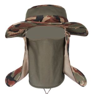 Hats Men Women Outdoor Fishing AntiMosquito Cap Summer Riding Climbing Hunting Camping Hiking Sunshade Sunscreen Tactical Camo Hat