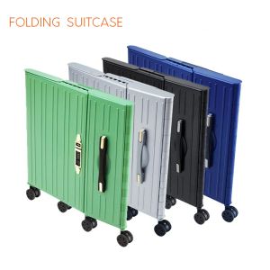 Luggage New folding suitcase can be folded to facilitate the storage of 20inch portable rolling luggage carry on password luxury box