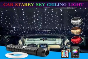 6W araba yıldızlı gökyüzü ışık LED otomatik iç dekorasyon aksesuarları lamba araba çatı yıldız ışıkları tavan fiber optik ışık 9137787