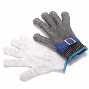 Handschuhe Nmsafety Hochqualitätssicherheit Cut Proof Schutzhandschuh 100% Edelstahl Metallgitter Metzger Handschuhe AISI 316L