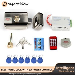 Controlla DragonSview Electronic Lock con sistema di controllo dell'accesso alla porta della smart card per il telefono Intercom