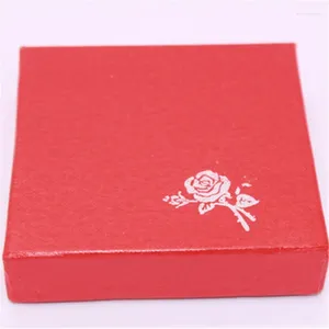 Bangle Flower Red Paper Armband Jade Jewelry Gift Buddha Beads Halsband förpackning Box Wholesale