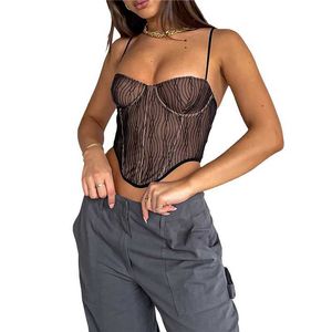 Frauen Tanks Camis Xingqing Korsett Crop Top Y2K Kleidung Frauen sexy Spaghetti -Gurt Slveless unregelmäßiger Hem Camisole 2000er Jahre Bekleidungsparty Clubwear Y240420