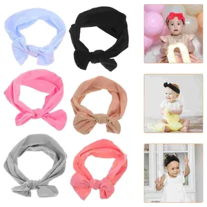 Bandanas 6 pezzi Basche per neonati baby bows girl toddler headgear headgear per ragazze accessori per fiori