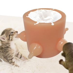 Feeding Bubble Milk Bowl Silicone 5 Nipples Kitten Rabbit Puppy Nursing Station Milk Feeder Pet Nursing Bottle