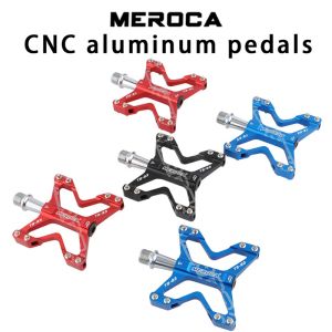 Światła Meroca Ultralight Solding Bike Pedal Pedal Pedal Belweight Aluminium Aluminium Du Pedal Pedal Rower Pedals