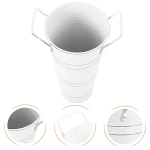 Vasos Rodafata de ferro preto Planta Decoração de jardim Decoração Vaso de flores Manunha compacta guarda -chuvas