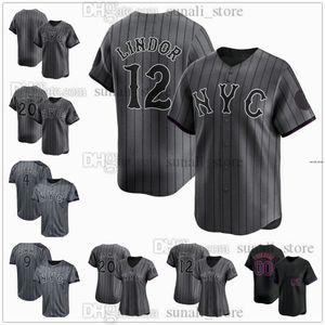 2024 City Connect Baseball Jersey 4 Francisco Alvarez 12 Francisco Lindor 20 Pete Alonso 9 Brandon Nimmo 39 Edwin Diaz 1 Jeff McNeil 22 Brett Baty 18 Darryl Strawberry Frawberry