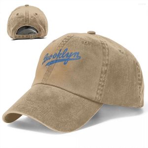 Ballkappen Brooklyn York City Baseball Cap America Hippie Verstellbar gewaschene Trucker Hut Paar Ästhetik