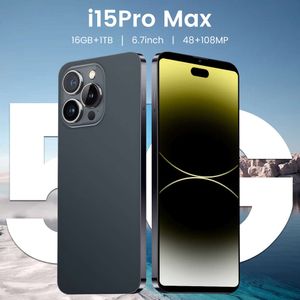 Novo i15 pro max telefone 1+16g de 6,7 polegadas de tela grande vendendo smartphone Android