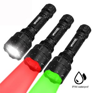 Scopes Tactical Light Green/red/white Led Hunting Flashlight Torch 1mode Lamps Light by 18650 Battery No Battery