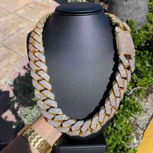 Top Quality 22mm 700 Grms Miami Cuban Chain Iced Out Chain Ready to Ship 10k Gold Vvs Lab Grown Diamond Chain Cuban Link