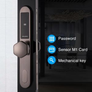 Kontrol Elektronik Sürgülü Kapı Kilidi Akıllı Dijital Tuş Takımı Kodu Anahtarsız Kapı Kilidi Şifre Anahtarsız Kapı Kilidi Elektronik