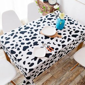 Tischtuch A33Simple Cow Print Restaurant Tischdecke TV -Schrankschuh Stoff Kaffee Cover