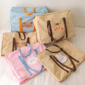 Bolsas de armazenamento Ins baby jardim de infância de quilt saco de estilo coreano de cama de desenho animado Viagem de grande capacidade Organizador de bagagem