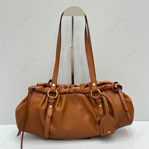 Heiße Designer -Taschen Luxus Baguette Achselstasche Echt Leder Lady Dumpling Bag Vintage Mode Handtasche Hochwertige Umhängetasche Männer Motorradbeutel Neue Einkaufstasche