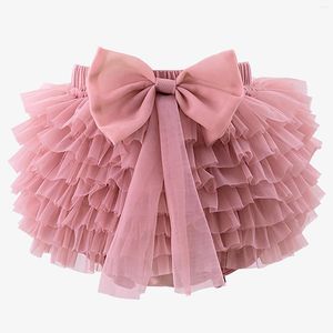 Spodenki Baby Girls Ruffled Bloomers Elastyczne pasy warstwowy tiul titu tutu spódniczka pieluszka pieluchy maluch codzienne letnie ubrania