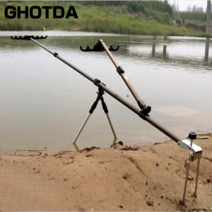 Accessories Fishing Rod Holder Adjustable Aluminium 1.5m 1.7m 2.1m Rod Pole Holder Bracket with Support Bipod
