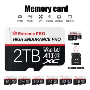 Kort 1TB MICROTF SD -kort 512 GB Mini SD -kort 128 GB Klass 10 Minnekort V60 TF -kort Mobiltelefon U3 Flash Card för kamera