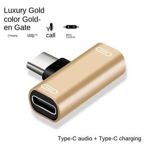 2024 Novo 2 em 1 USB C Splitter tipo C Masculino a duplo tipo C Feminino Feminino Adaptador Conversor para USB C SPLITTERTYPE C dual