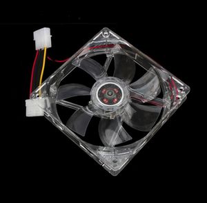 12V kylfläkt dator PC CPU Cooler Clear Compute Case Quad 4 Blue LED Light4374472