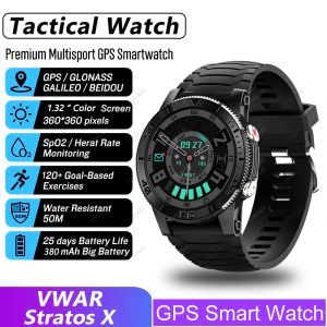 Zegarki VWAR Stratos X GPS Smart Watch Tętar tętna SPO2 VO2max Stress Sport Tactical Smartwatch 5 atmodapoodporność dla Xiaomi Samsung iOS