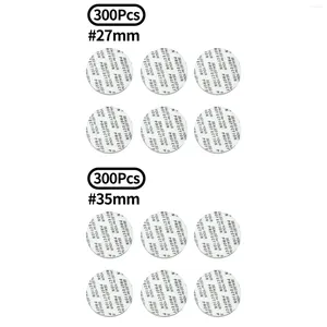 Förvaringsflaskor 300 st skumlock foder tätningar rund burk flaskor värmebeständig säkerhetssamlare aktiverad för glas