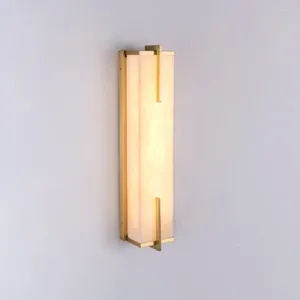 Wall Lamp Classic Marble Light Gold Copper Sconce Indoor Decor LED For Living Room Bedroom El Stair Corridor Aisle