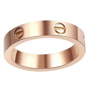 Designer Popular Carter ClassiCarter Ring Gold Pure Silver Plated 18K Light Luxury High Edition Narrow Wide Single Diamond Three