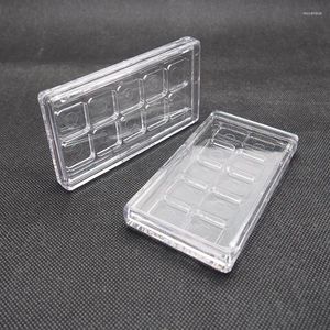 Storage Bottles 50Pcs 10 Grids Empty Eyeshadow Dish DIY Palette Eye Makeup Box For Women Girls Beginners Cosmetic Container