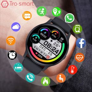 Relógios Touch Touch Smart Watch Men Women SmartWatch Electronics Smart Clock para Android iOS Fitness Tracker Round Sport SmartWatch S32