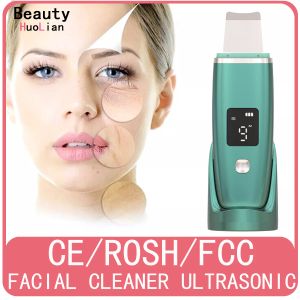 Instrumento portátil Facial Facial Cleaner Ultrassonic Dead Skin Spurbro para para face Ultrassonic Ion Led Photon Rejuvenation Dispositivo