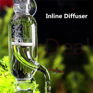 Aquariums Glass Inline CO2 Atomizer Diffuser System 12/16 16/22 Aquatics Water Planted Aquariums Fish Tanks CO2 Diffusor Reactor Injector