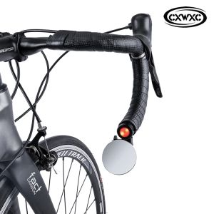 Światła CXWXC Bike Lusterka tylne lusterka Zrzuć lustro barowe do roweru LED LED LED LUDNIK