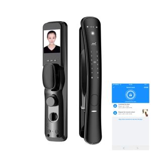 Controle Wi -Fi Smart 3D Reconhecimento de face Porta Bloqueio USMart Go App Controle remoto Impressão digital Senha Cartão IC Desbloquear travas eletrônicas de porta