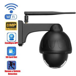 Steuerung von Owlcat 8MP Outdoor Waterdof Black Dome IP -Kamera 4K HD Human Smart Automatic Tracking Vehicle Detection SD Card Slot Audio