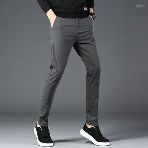 Men's Pants 2024 Brand Autumn Trousers Ice Silk Thin For Men Elastic Air-permeable Leisure Trendy Trouser