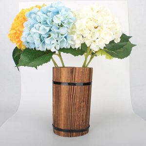 Flores decorativas 5pcs/lote 19 cm Hidrângueiros artificiais Branch de casamentos de casamentos de casamento de jardim de decoração de decoração de pografia