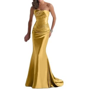 Elegante sereia cetim cetim long Mãe de vestido de noiva preús pregas cinza convidado formal sweetheart renda up sweep madra de vestidos de noivo vestidos