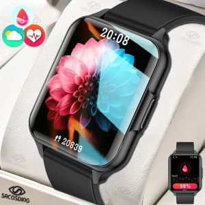 Watches Smart Watch Men Full Touch Sports Fitness Watch Body Temperature Custom Dial Waterproof Smartwatch For Huawei Xiaomi Women Gift