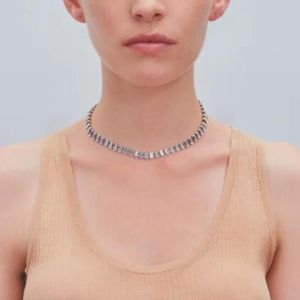 Justine Clenqet New Fashion Personality Necklace Design European och American Hip Hop Street Wear Diamond Necklace2396