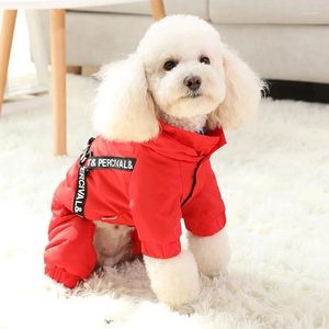 犬のアパレル6サイズの赤い服冬の温かいペットジャケットコート子犬チワワの服パーセン