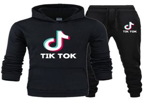 Neue Mode Frauen Männer Kleidung Tik Tok Printed Hoodies Hosen Set Casual Kapuze -Sweatshirt Anzüge Trailsuit geeignet für männlich und F9620759