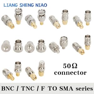 Chargers 1Pcs SMA to TNC Male plug & Female jack BNC to SMA RF Coaxial Adapter connector Test Converter Brass F female to SMA male plug