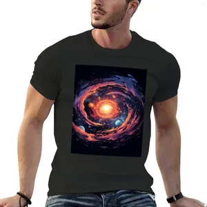 Erkek Polos Galaxy T-shirt üstlerinde yıldızlar ve gezegenler hızlı kurutma gömlek tişörtleri adam kawaii kıyafetleri erkekler için tişörtler takılı tişörtler